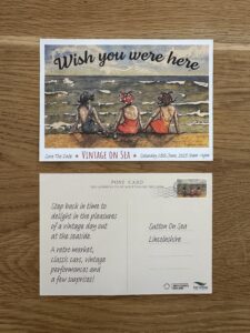 Vintage on Sea event post card